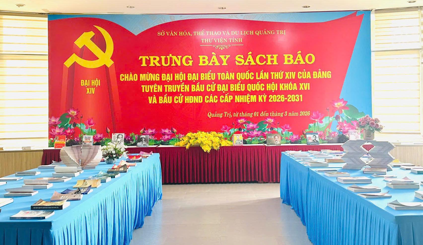 Thư viện tỉnh tổ chức trưng bày sách, báo Chào mừng Đại hội đại biểu toàn quốc lần thứ XIV của đảng;...