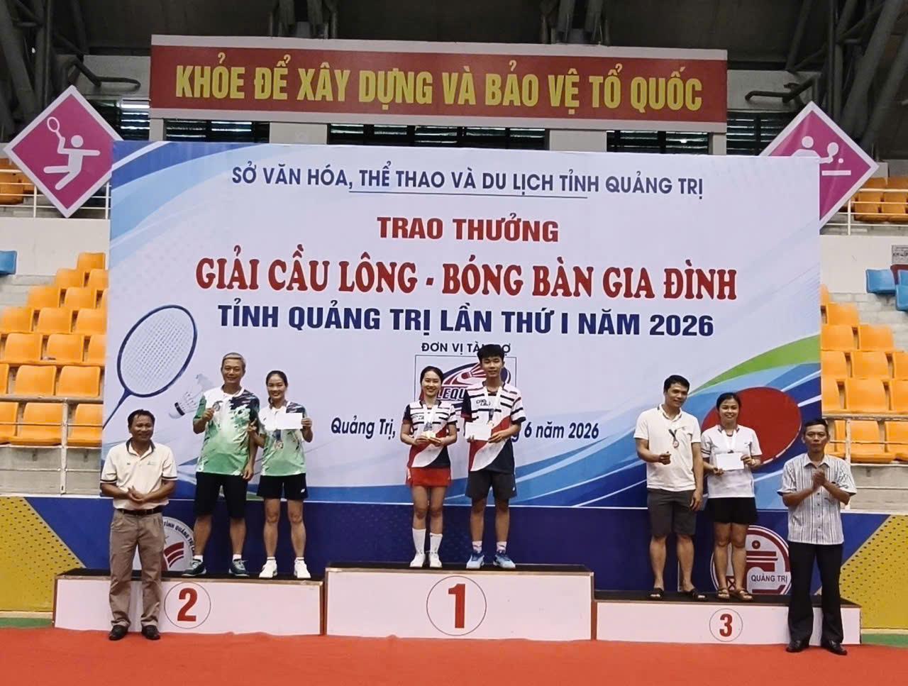 Giải Cầu lông - Bóng bàn tỉnh Quảng Trị lần thứ I, năm 2026: Ngày hội của những gia đình đam mê...