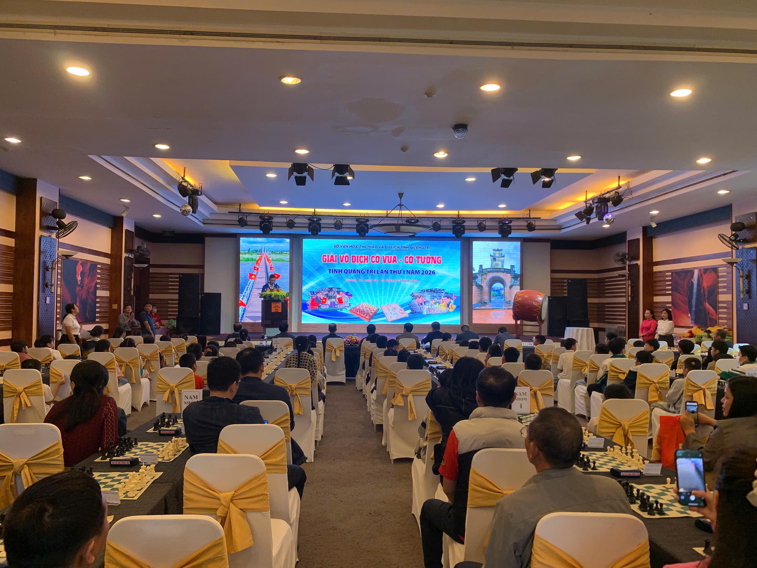 Khai mạc Giải Cờ vua, Cờ tướng tỉnh Quảng Trị lần thứ I năm 2026