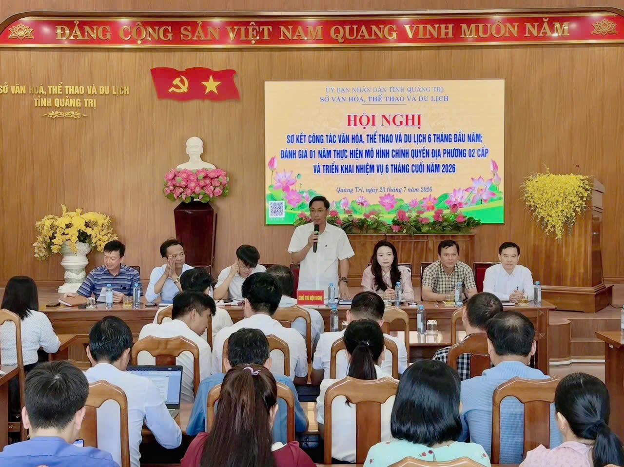 Sở Văn hóa, Thể thao và Du lịch tỉnh Quảng Trị tổ chức Hội nghị sơ kết công tác 6 tháng đầu năm...