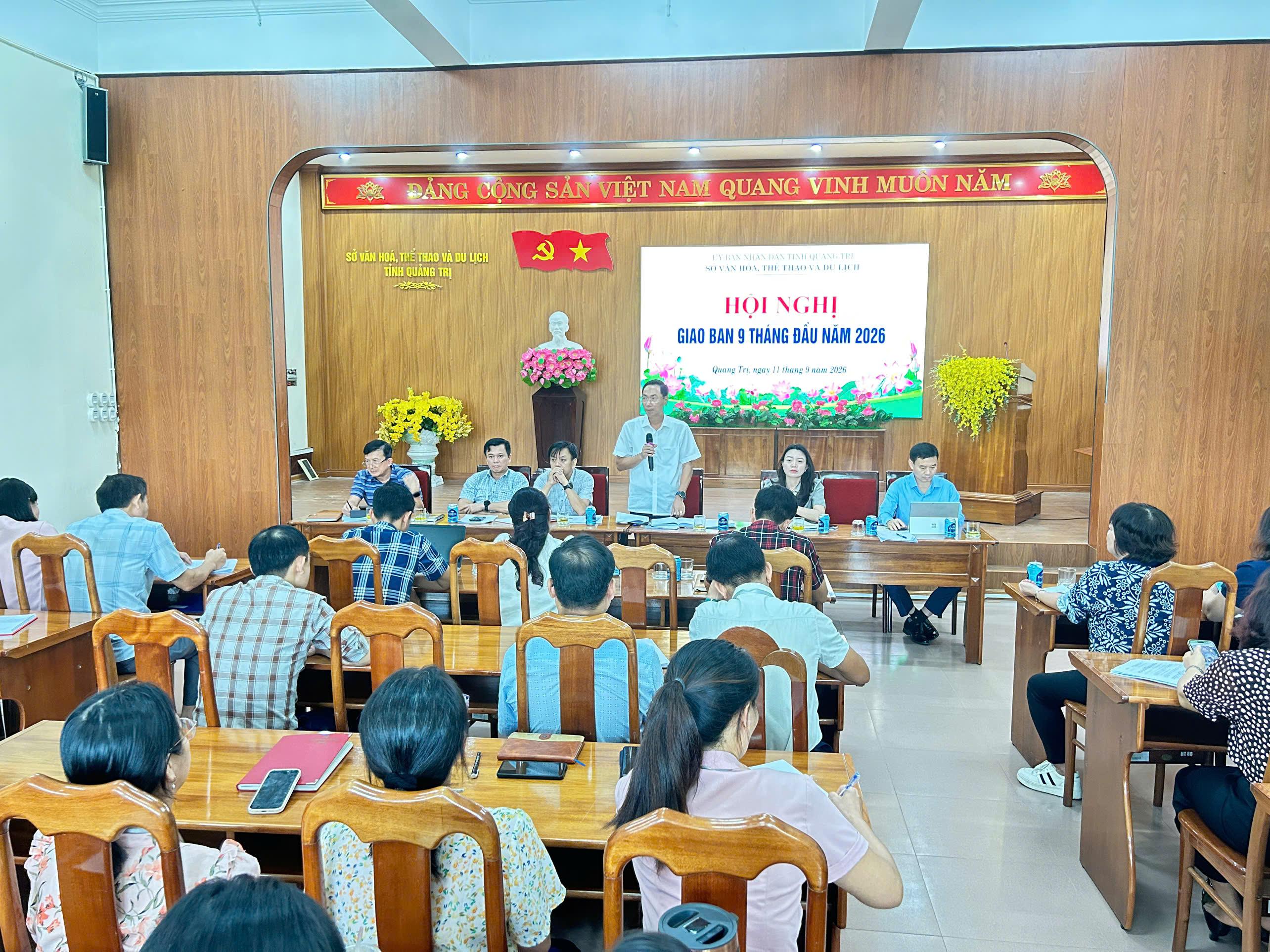 Hội nghị giao ban công tác VH,TT&DL 9 tháng đầu năm và triển khai nhiệm vụ 3 tháng cuối năm 2026
